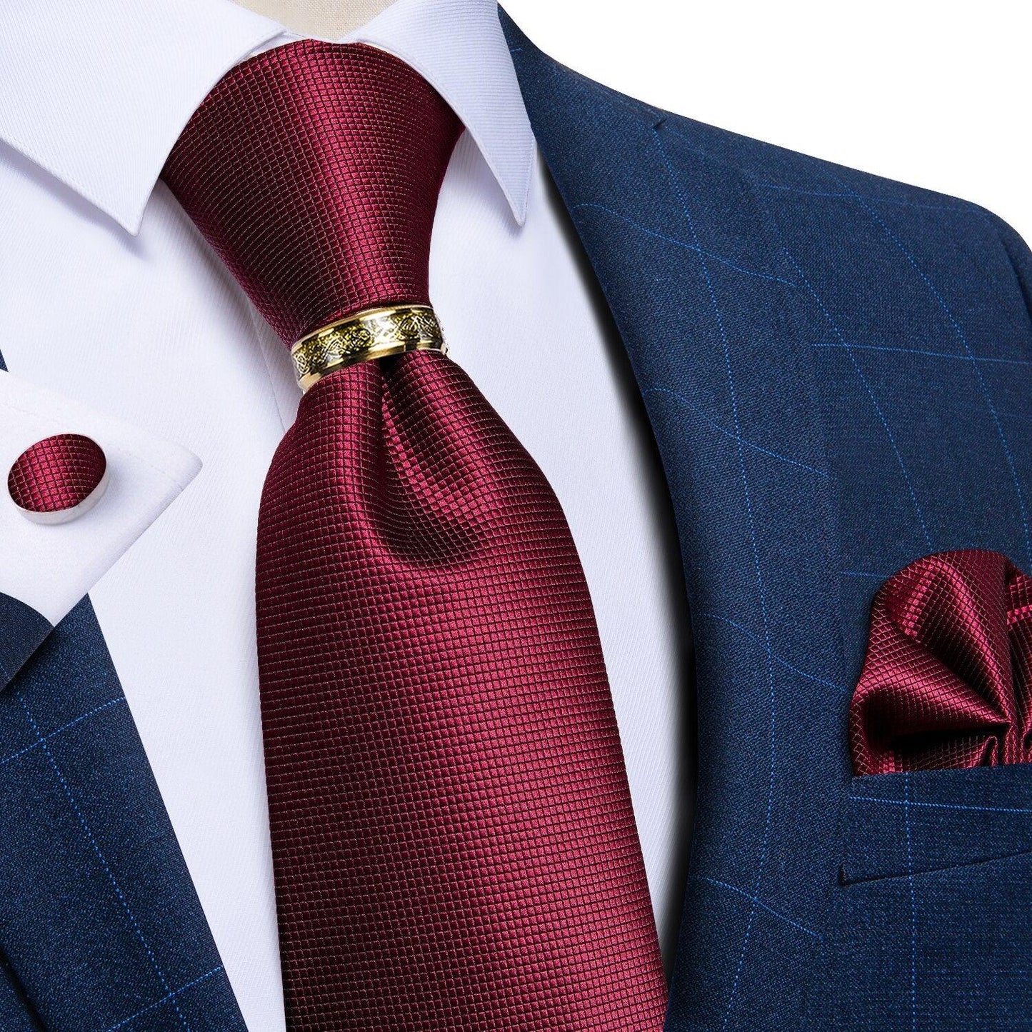 Solid Block Silk Necktie Set - Necktie - LeStyleParfait Kenya