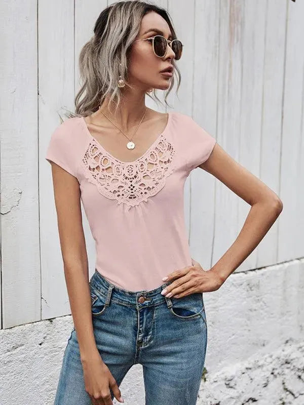 Solid Lace Women Top - Women Tops - LeStyleParfait