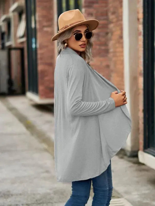 Solid Loose Women Cardigan Sweater - Cardigan Sweater - LeStyleParfait