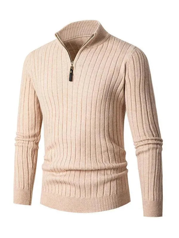 Solid Stretch Men Turtleneck Sweater - Pullover Sweater - LeStyleParfait
