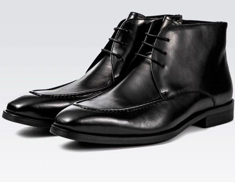 Stitched Leather Chelsea Boots For Men