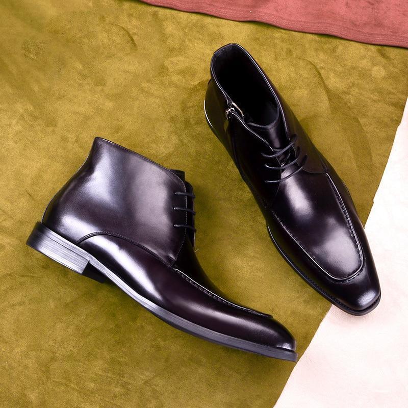 Stitched Leather Chelsea Boots For Men - Shoes - LeStyleParfait Kenya