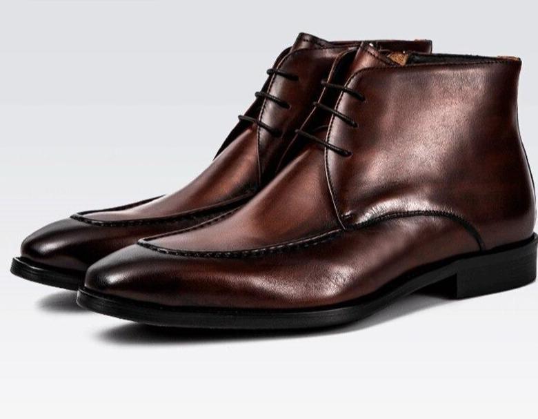 Stitched Leather Chelsea Boots For Men - Shoes - LeStyleParfait Kenya