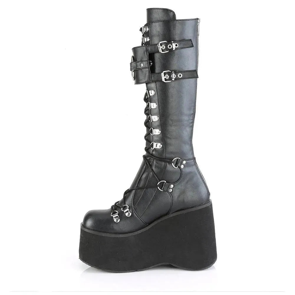 Strap Platform Wedges Boots - Wedge Shoes - LeStyleParfait