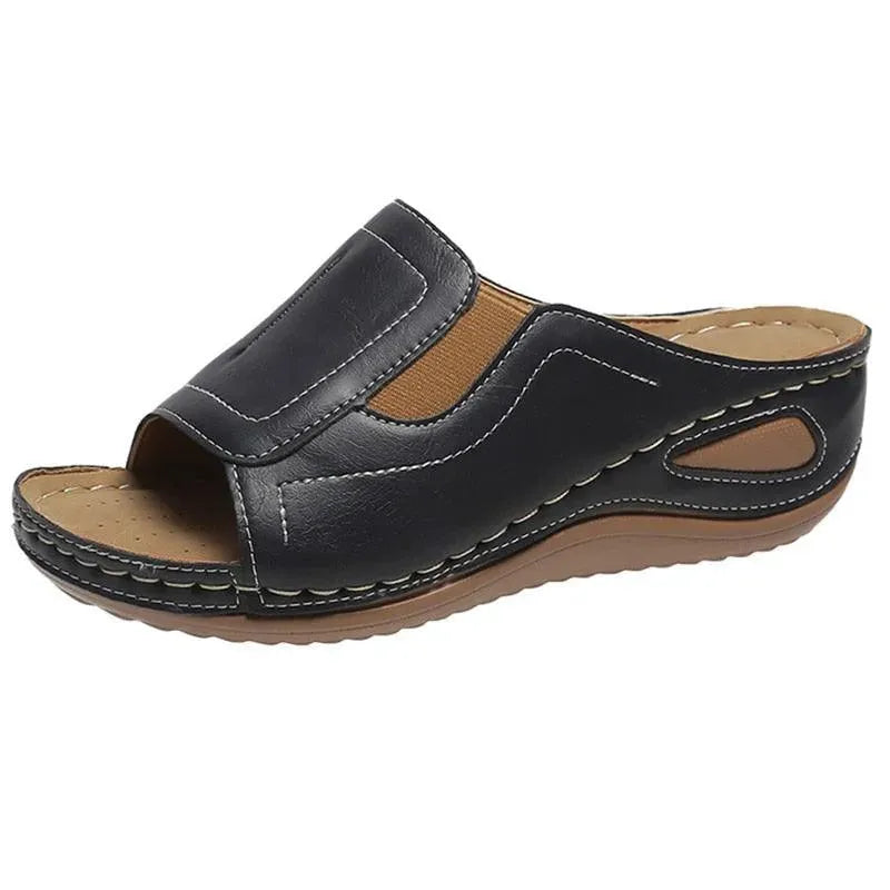Stretchable Wedge Sandal Shoes - Wedge Shoes - LeStyleParfait