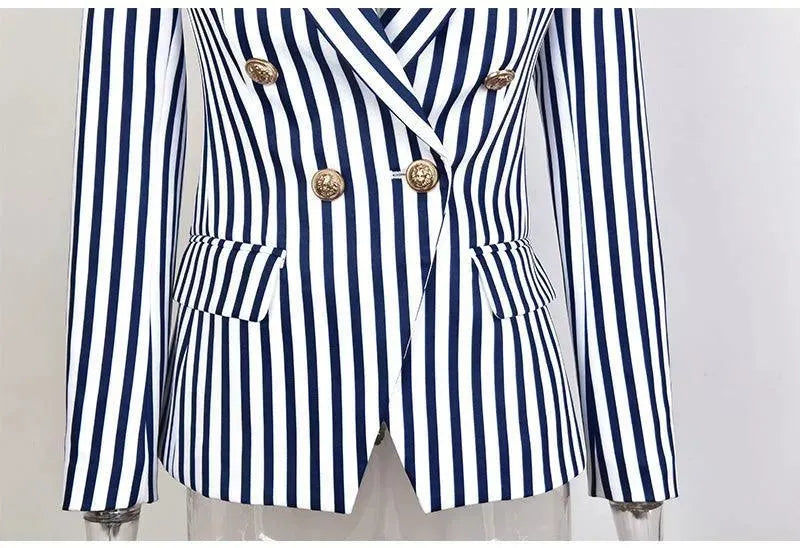 Striped Blazer Women - Casual - Striped-Pinstriped - Striped Blazer - LeStyleParfait