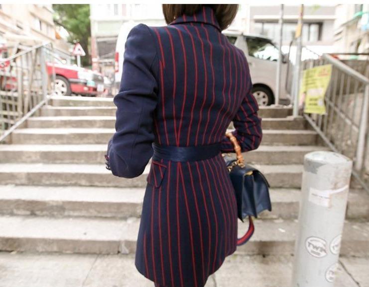 Striped Office Lady Pants Suit - Suit - LeStyleParfait Kenya