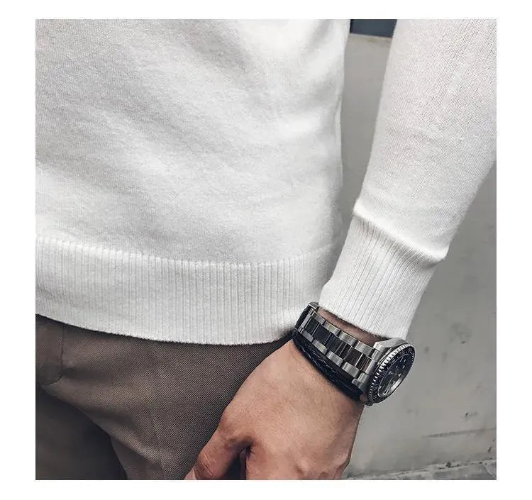 Striped Pattern Sweater For Men - Pullover Sweater - LeStyleParfait