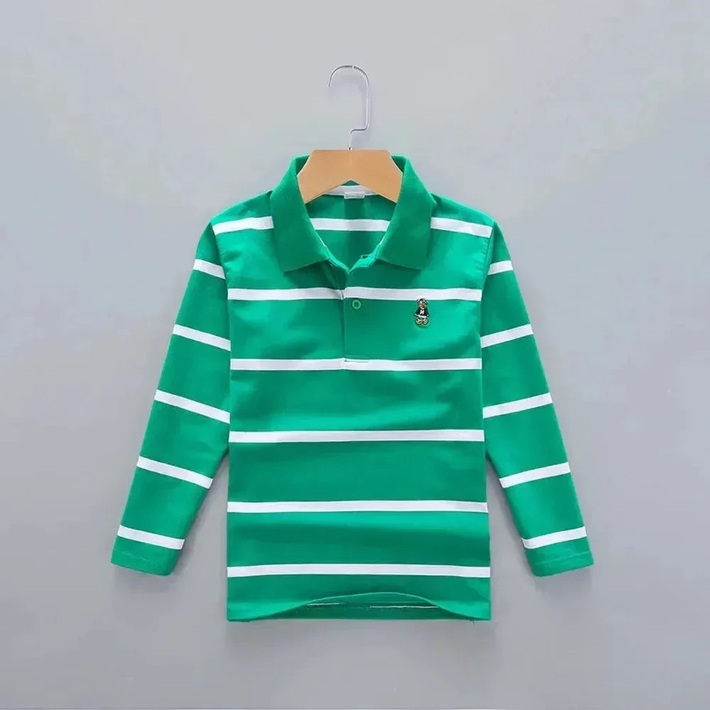 Striped Polyester Polo Shirt for Kids - Polo Shirt - LeStyleParfait