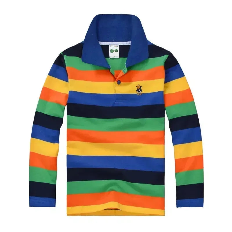 Striped Polyester Polo Shirt for Kids - Polo Shirt - LeStyleParfait
