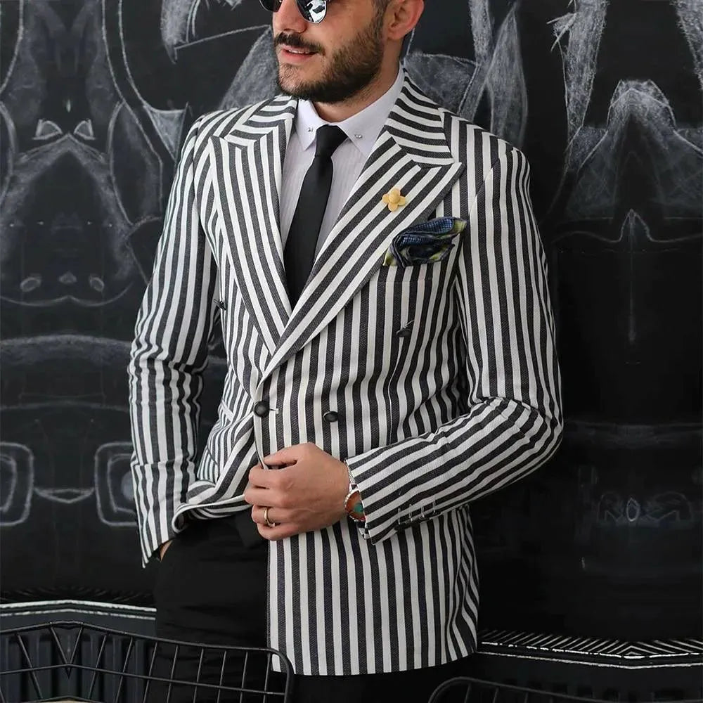Striped Suit Separates - Men's Suit - LeStyleParfait