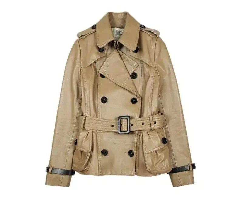 Stylish Chic Leather Women Coat - Coat - LeStyleParfait