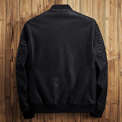 Stylish Men's Jacket PU Leather Jacket Black - Jacket - LeStyleParfait Kenya