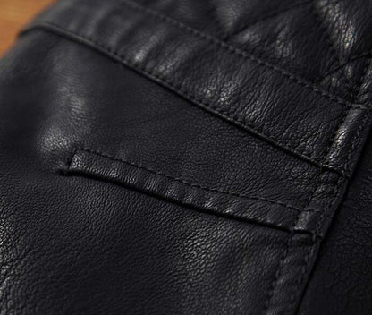 Stylish Men's Jacket PU Leather Jacket Black - Jacket - LeStyleParfait Kenya