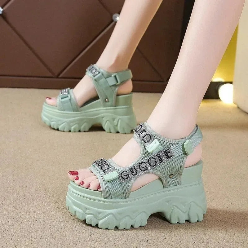 Stylish Open Toe Platform Sandals