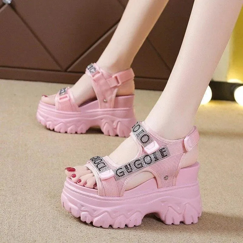 Stylish Open Toe Platform Sandals