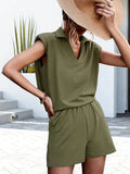 Stylish Women Casual Knit Two-Piece Shorts Set - Casual Shorts Set - LeStyleParfait