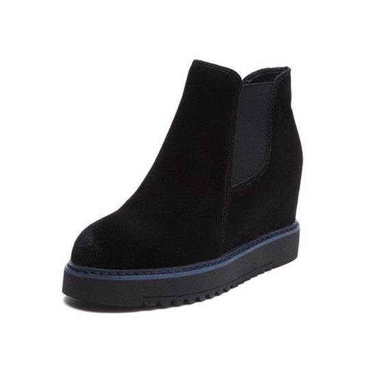 Suede Ankle Boots For Women - Wedges Shoes - Wedge Shoes - LeStyleParfait Kenya