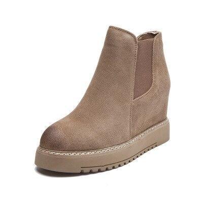 Suede Wedge Boots