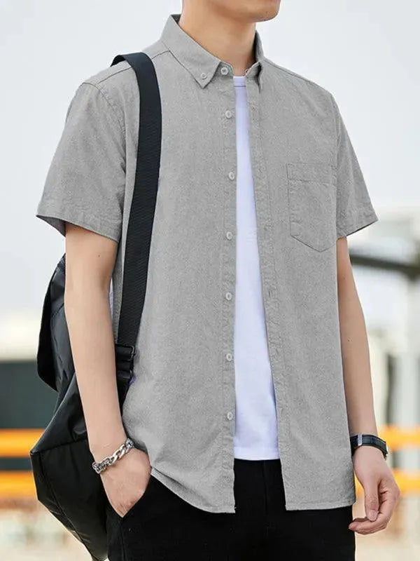 The Scholar Short Sleeved Shirt - Short Sleeve Shirt - LeStyleParfait
