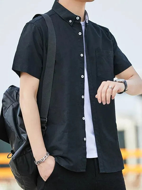 The Scholar Short Sleeved Shirt - Short Sleeve Shirt - LeStyleParfait