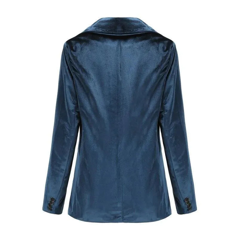 The Smooth Session Velvet Blazer Women - Casual - Plain-Solid - Velvet Blazer - LeStyleParfait