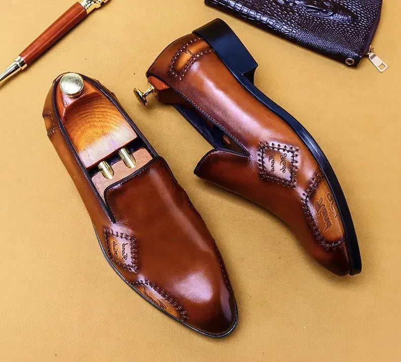 Tomasso Leather Loafer Shoes For Men - Loafer Shoes - LeStyleParfait