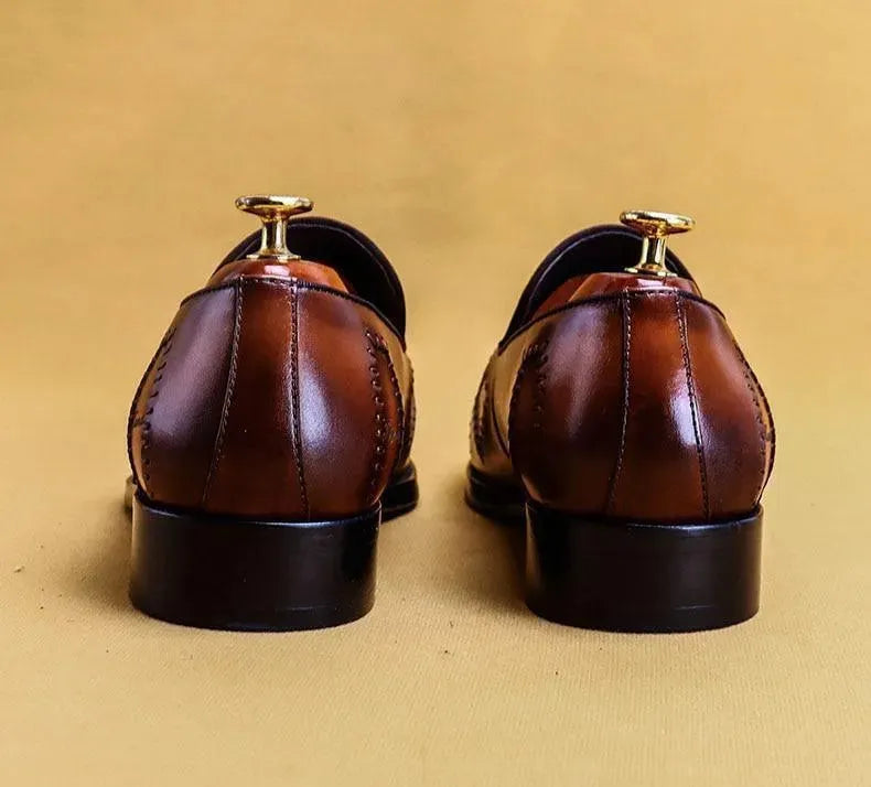 Tomasso Leather Loafer Shoes For Men - Loafer Shoes - LeStyleParfait