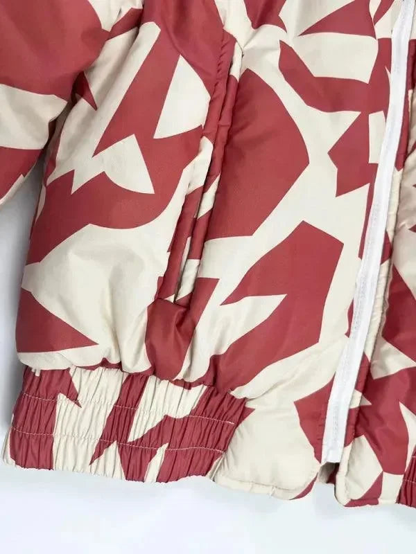 Trendy Loose Winter Print Quilted Coat - Quilted Coat - LeStyleParfait
