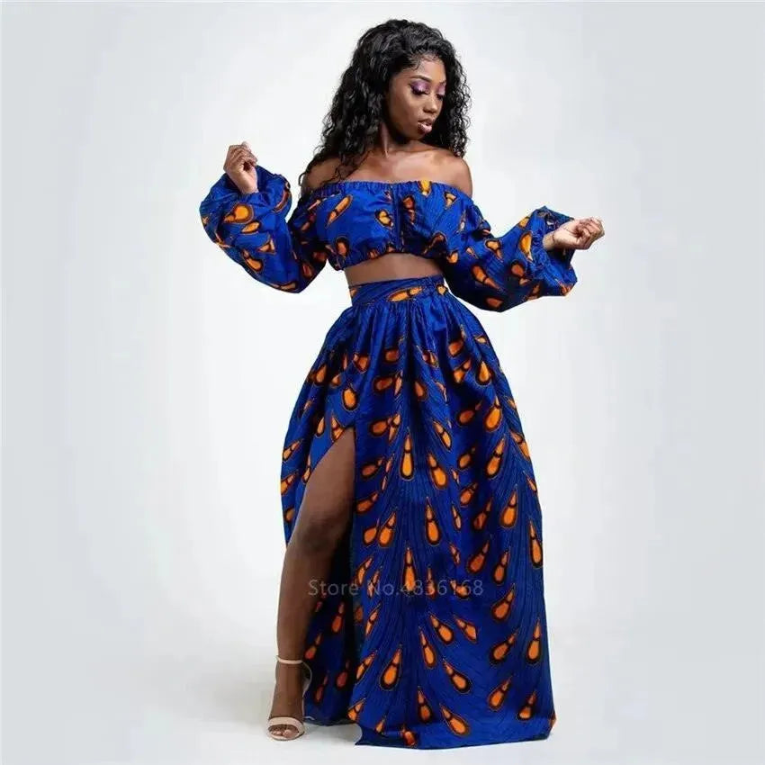 Trendy Women African Two-Piece Skirt Set - African Skirt Set - LeStyleParfait