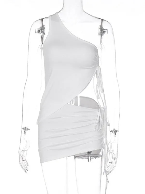 Trendy Women Casual Ruched Two-Piece Skirt Set - Casual Skirt Set - LeStyleParfait