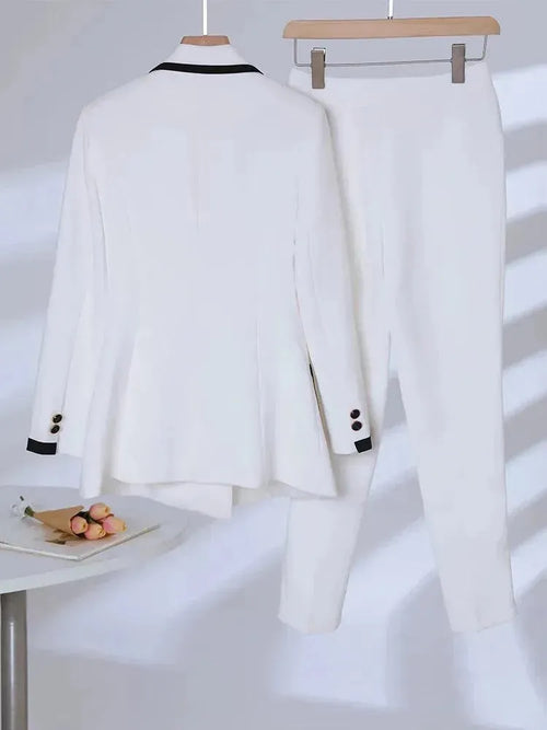 Chic Formal Women Pant Suit, Double Breasted Suit - Pantsuit - LeStyleParfait