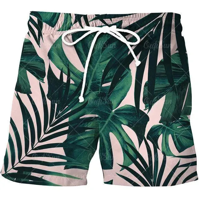 Tropical Beach Shorts For Men - Beach Shorts - LeStyleParfait