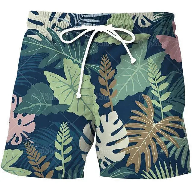 Tropical Beach Shorts For Men - Beach Shorts - LeStyleParfait