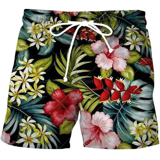 Tropical Beach Shorts For Men - Beach Shorts - LeStyleParfait