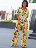 Tropical Satin Co-ord Two-Piece Set - Tropical Satin Co-ord Two-Piece Set - LeStyleParfait
