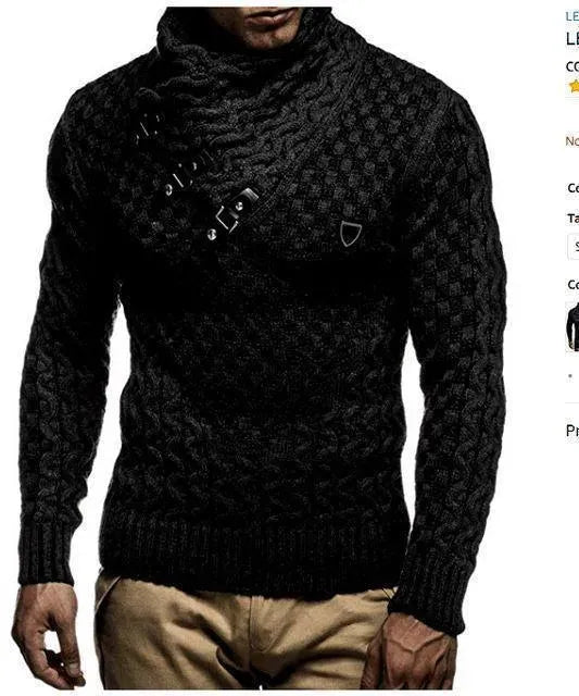 Turtleneck Pullover Sweater For Men - Pullover Sweater - LeStyleParfait