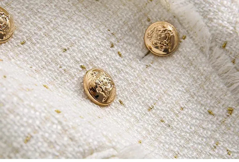 Tweed Blazer Women - Casual - Plain-Solid - Tweed Blazer - LeStyleParfait