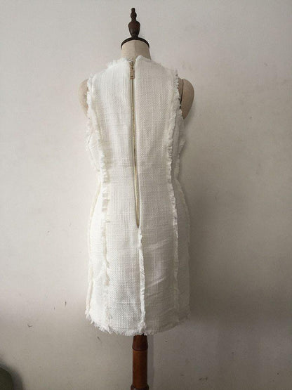 Tweed Designer Dress, Sleeveless - Dress - LeStyleParfait Kenya