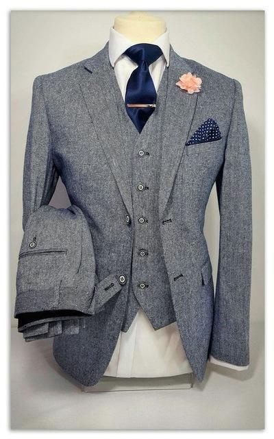 Tweed Suit 3-Piece Men's Suit Grey - Suit - LeStyleParfait Kenya