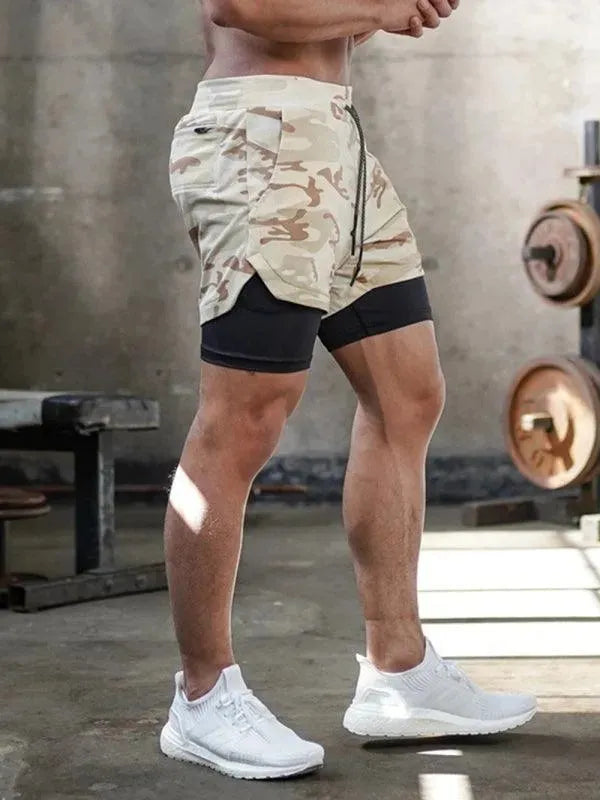 Two Piece Men Gym Shorts - Men's Shorts - LeStyleParfait