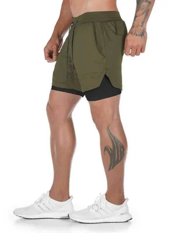 Two Piece Men Gym Shorts - Men's Shorts - LeStyleParfait