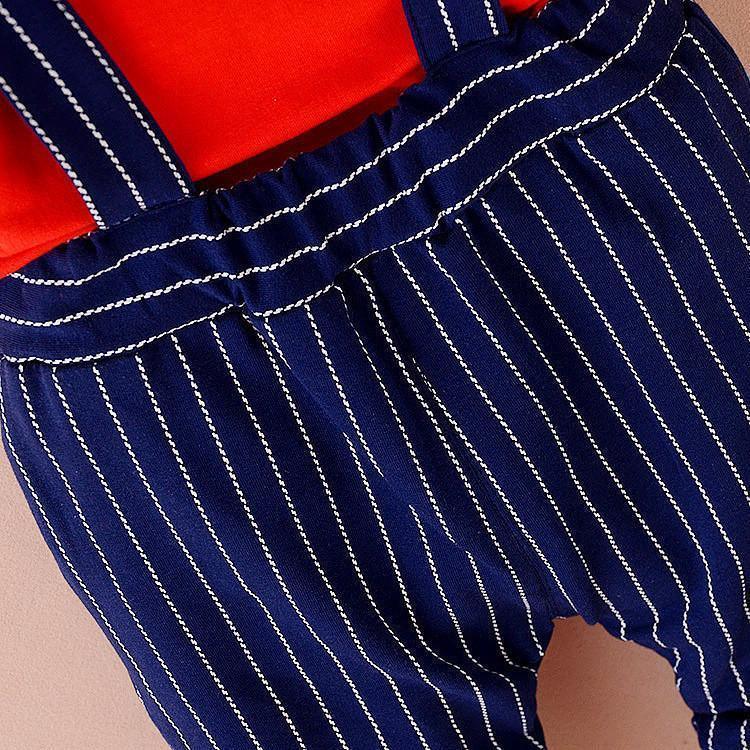 UNISEX Clothing Set, 2 Pcs T-Shirt, Striped Pants For Boys & Girls 1-4 Years - Outfit Sets - LeStyleParfait Kenya