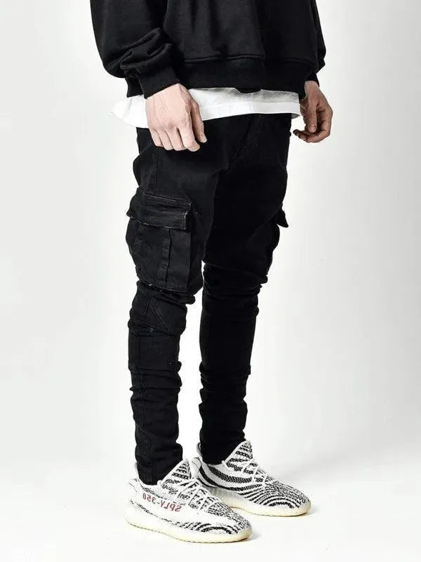 Men Cargo Skinny Jeans - Men's Jeans - LeStyleParfait