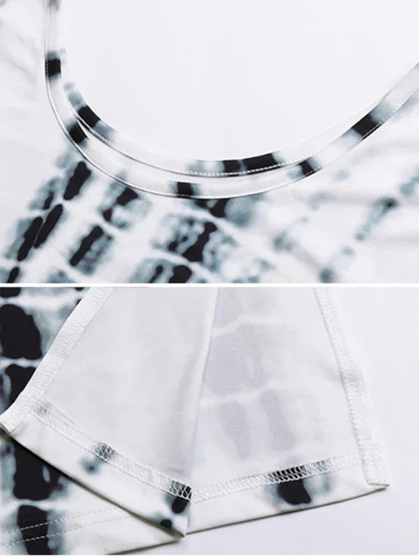 Women Bold Abstract Belted Midi Dress - Abstract Midi Dress - LeStyleParfait