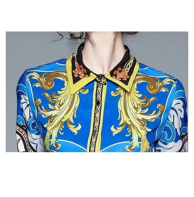 Vintage Floral Shirt For Women-Women's Shirts-LeStyleParfait