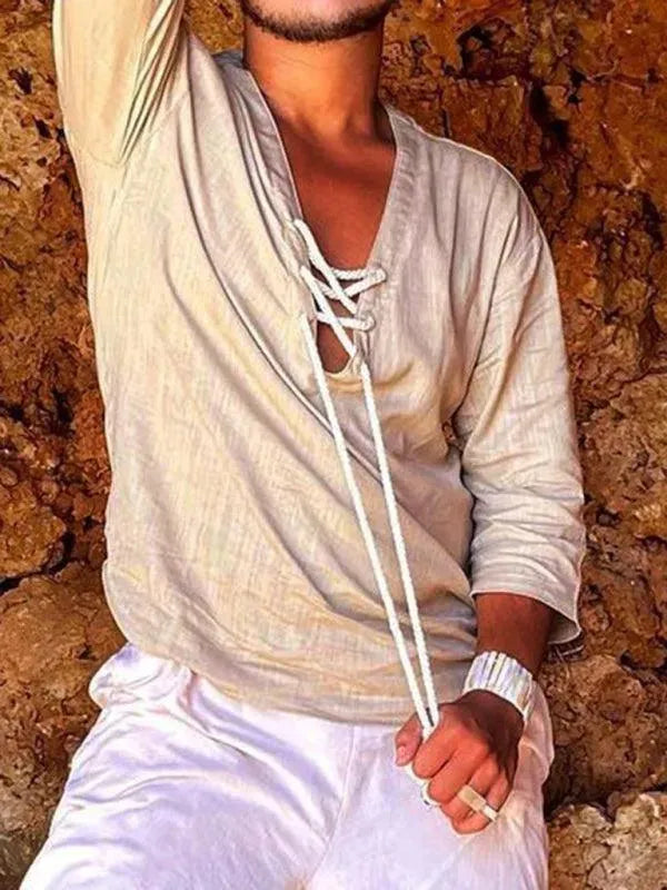 Voyager V-Neck Men Shirt - Casual Shirt - LeStyleParfait