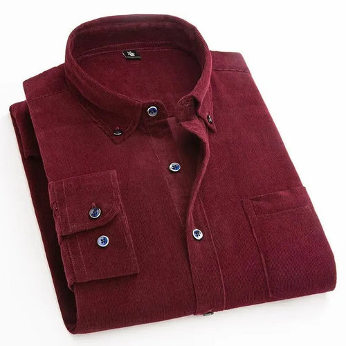 Wales Corduroy Winter Shirt For Men-Men Shirts-LeStyleParfait