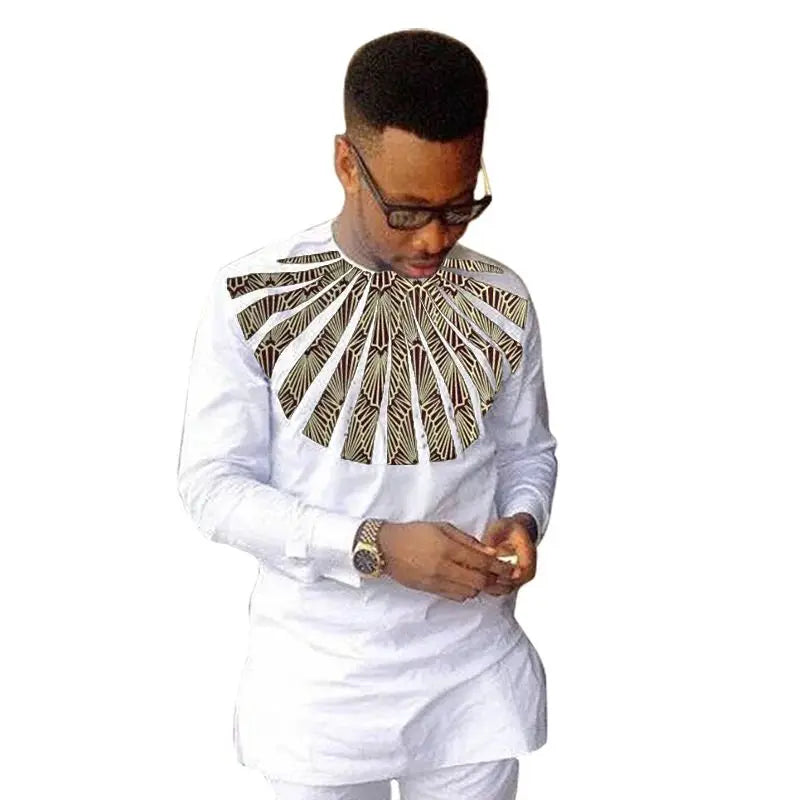 White African Wedding Men's Shirt-Men Shirts-LeStyleParfait