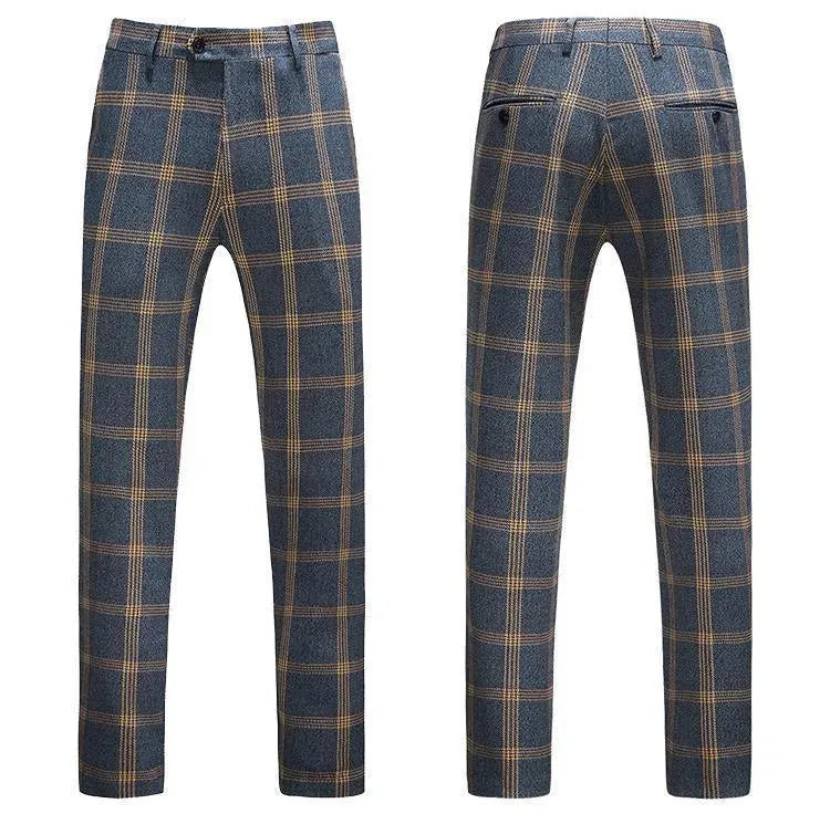 Whitley Three-Piece Checked Suit - Plaid Suit - LeStyleParfait